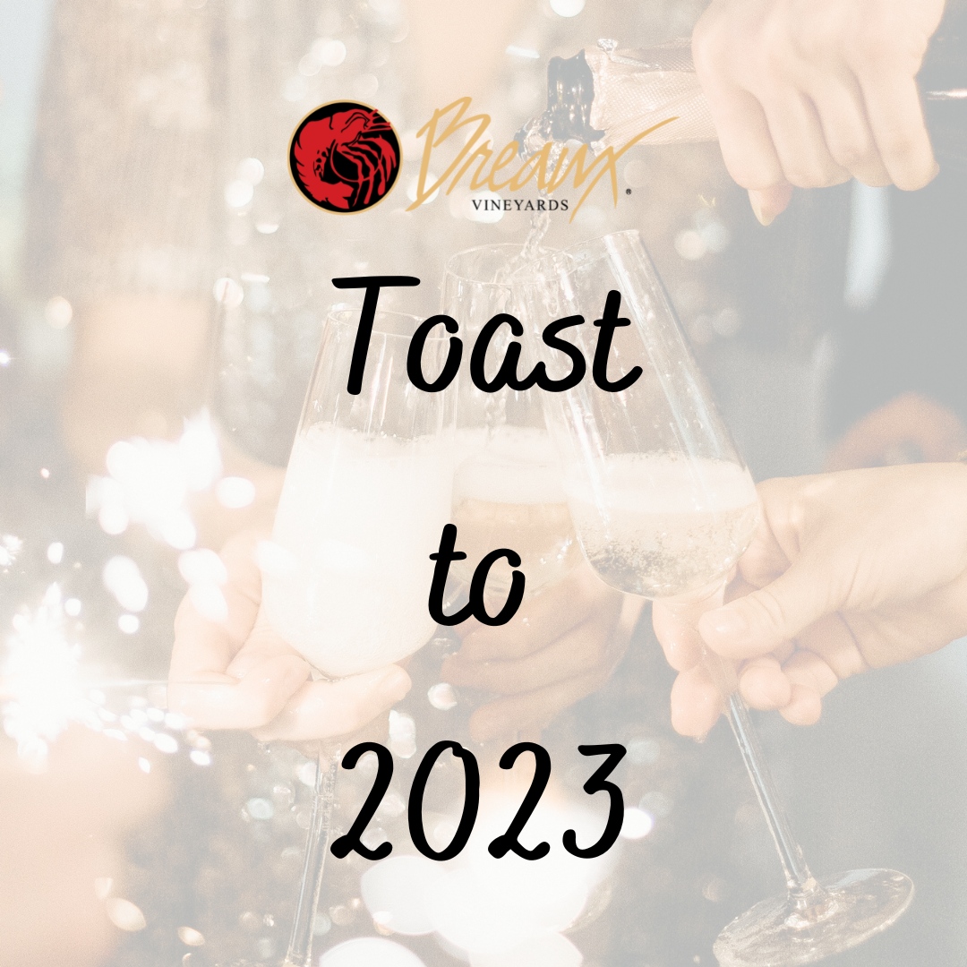 Toast to 2023 Brunch! Breaux Vineyards Top Winery & Tasting Room in